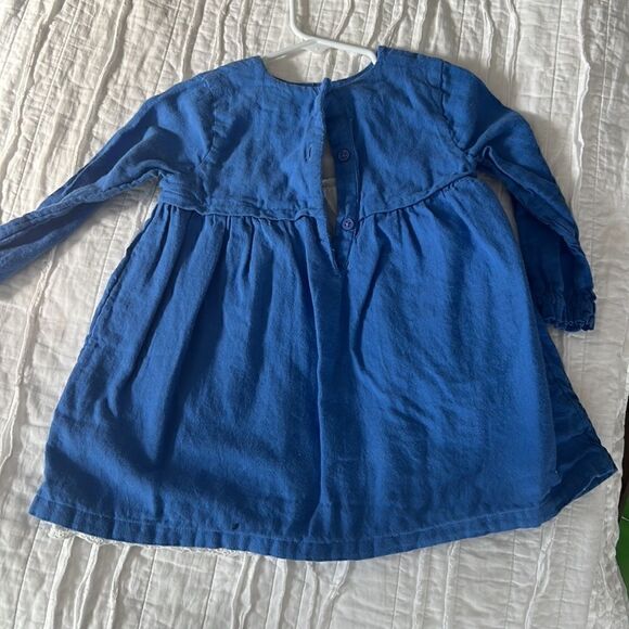 Baby Boden blue dress with white embroidery 18-24m - Picture 2 of 3